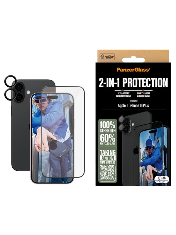 PanzerGlass 2-in-1 Bundle iPhone 16 Plus