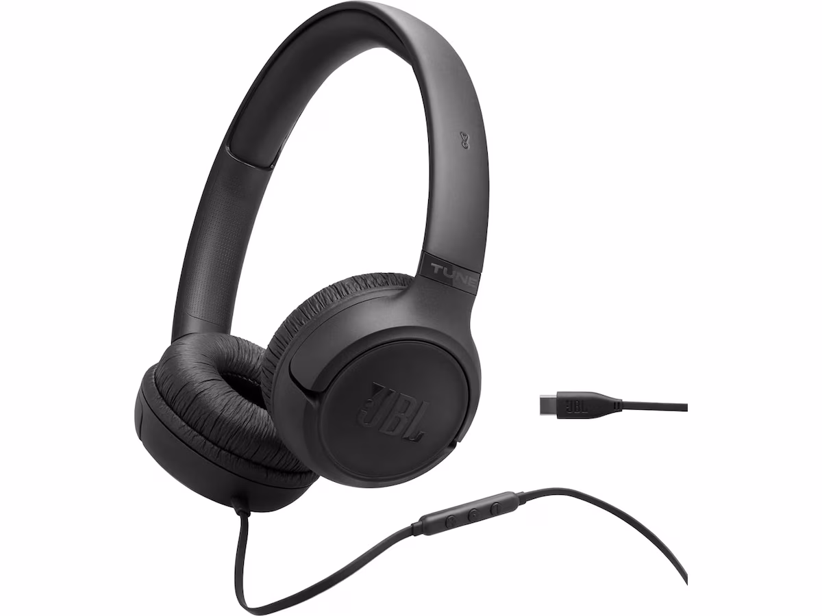 JBL Tune 530C Wired USB-C On-ear Headphones Black