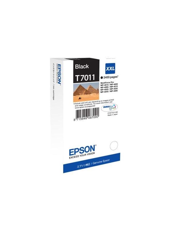 Epson T7011 XXL Ink Cartridge - Black - Blekkpatron Svart
