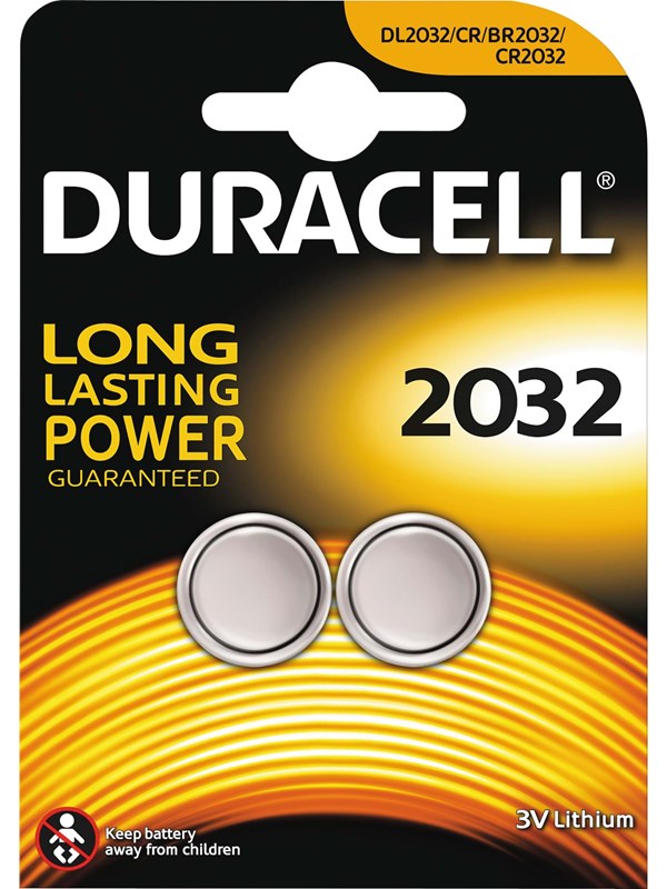 DURACELL Long Lasting 3V CR2032 - 2 Pack