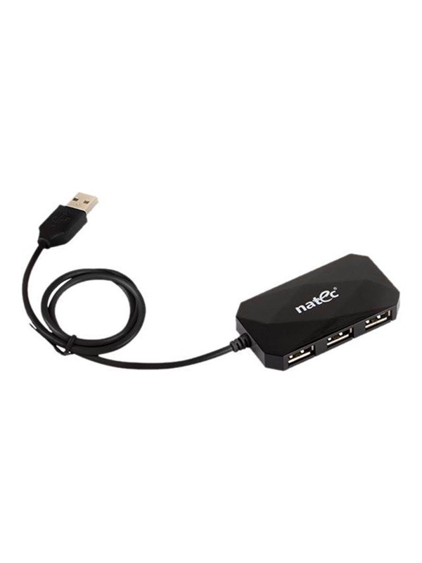 Natec LOCUST - hub - 4 ports USB-hub - 4 porter - Svart