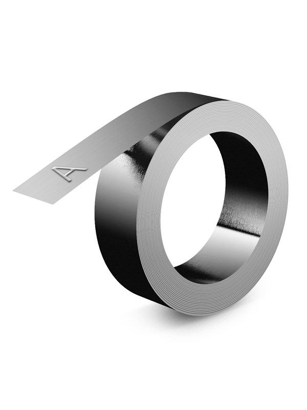 DYMO ® Rhino™ industriell pregetape Ikke-klebende rustfritt stål 12 mm x 6,4 m