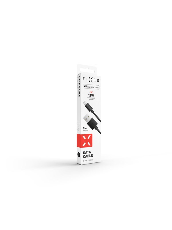 FIXED MFI - USB-A <-> Lightning - 2m - Svart