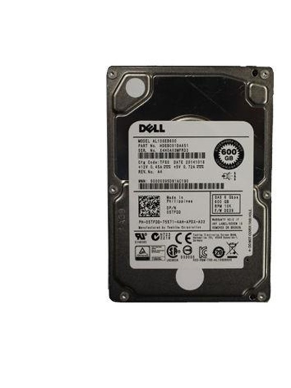 Dell - harddisk - 600GB - Harddisk - 5TFDD - Serial Attached SCSI - 2.5"