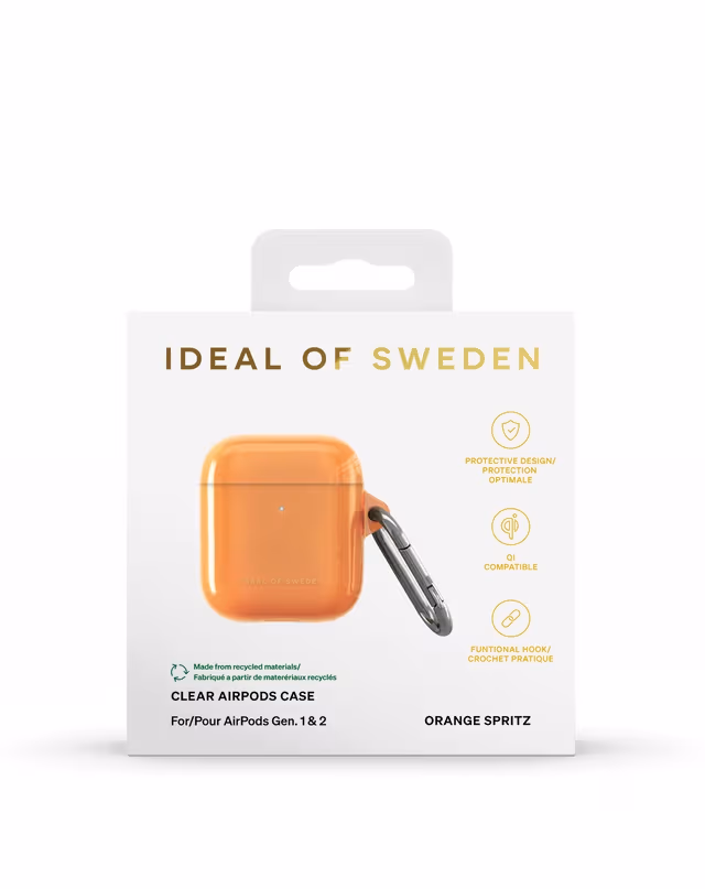 Clear AirPods Case Gen1/2 Orange Spritz