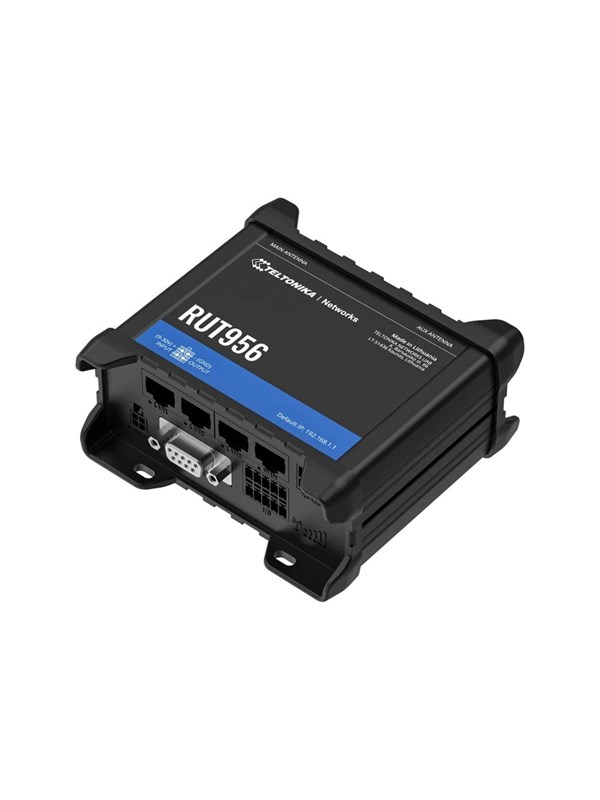 Teltonika RUT956 - wireless router - WWAN - 802.11b/g/n - 3G 4G 2G - DIN rail mountable - Wireless router N Standard - 802.11n