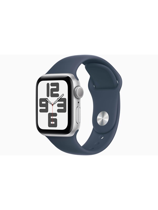 Apple Watch SE GPS 40mm - Silver Aluminium Case with Storm Blue Sport Band - S/M