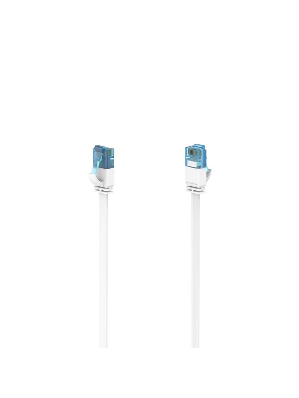 Hama Network Cable Cat6A 10Gbit/S U/Utp Flat White 15m - Hvit - 15 meter