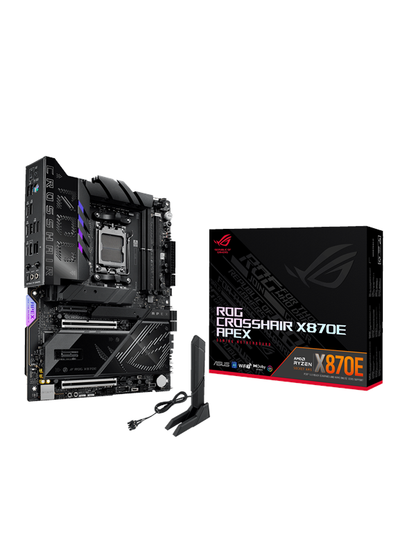ASUS ROG CROSSHAIR X870E APEX Hovedkort - AMD X870E - AMD AM5 socket - DDR5 RAM - ATX