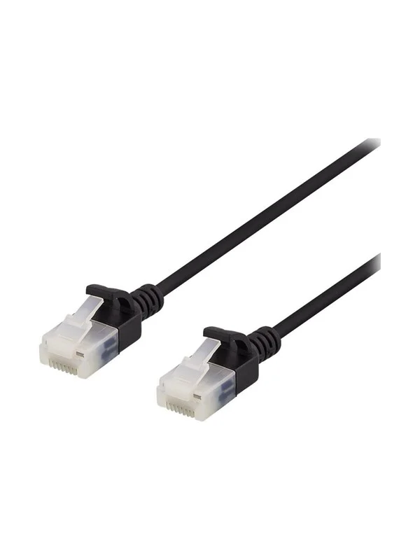Deltaco patch cable - 2 m - black - Svart - 2m