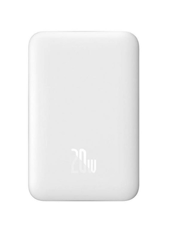 Baseus Magnetic 10000mAh 20W MagSafe (white) Nødlader - Hvit - 10000 mAh