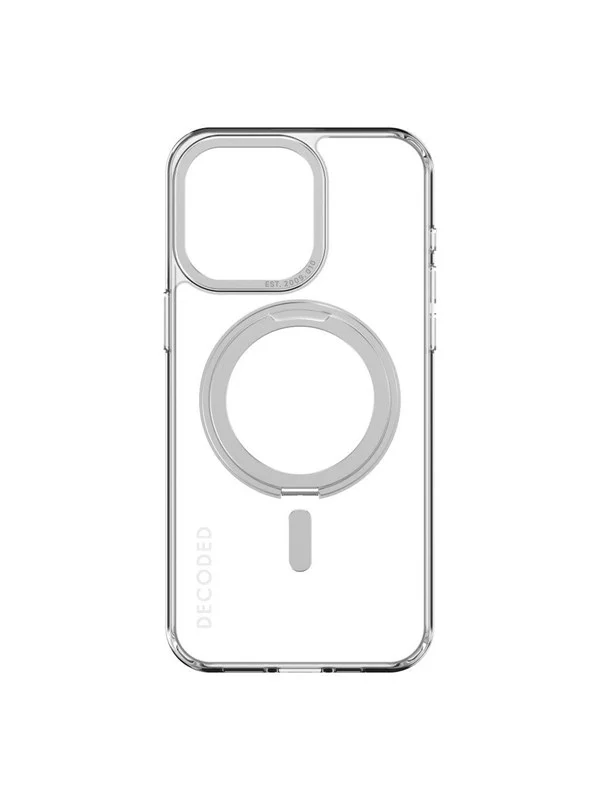 Decoded Recycled Plastic Transparent Loop Stand BackCover  for iPhone 15 Pro Max Clear
