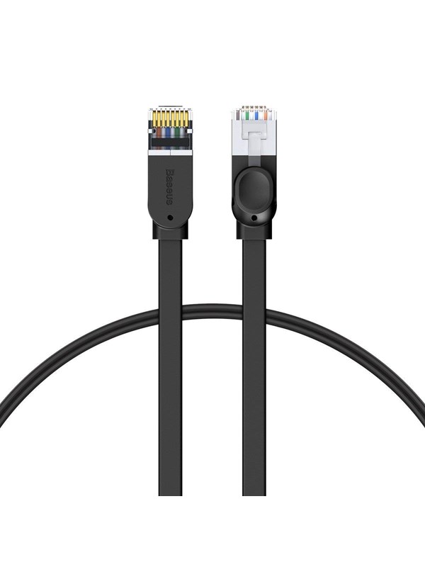 Baseus Cat 6 UTP Ethernet RJ45 Cable Flat 1m black - Svart - 1meter