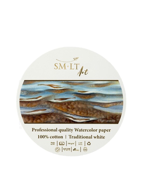SMLT Watercolor pad PRO ø16cm 300 g 100% cotton