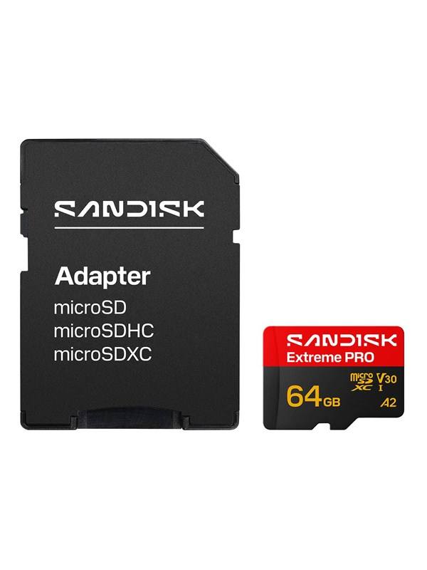 SANDISK Extreme PRO microSD/SD - 200MB/s - 64GB