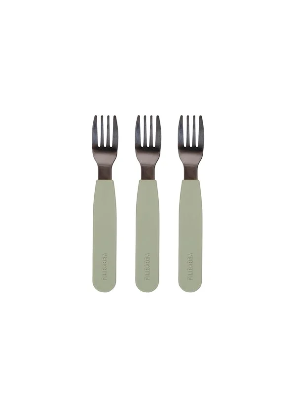 Filibabba Silikone gafler 3-pak - Green