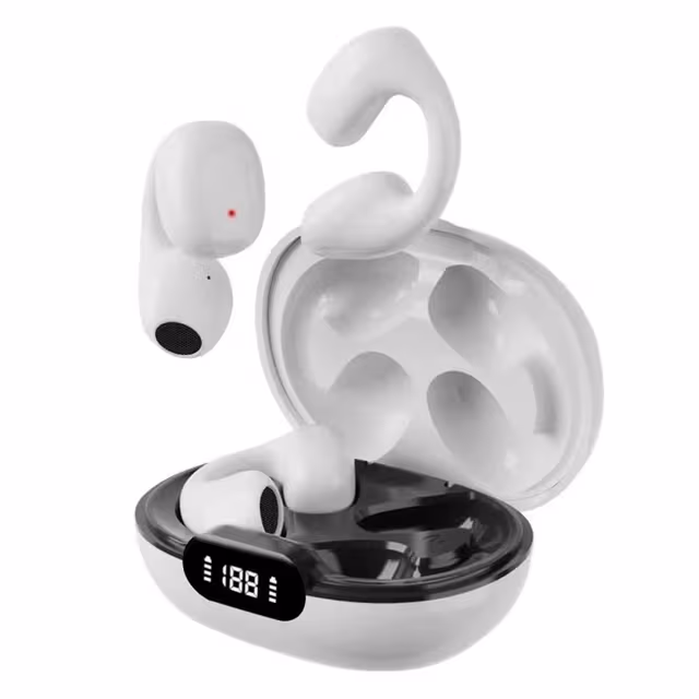 Trådløse Bluetooth 5.3 Bone Conduction-hodetelefoner Hvit