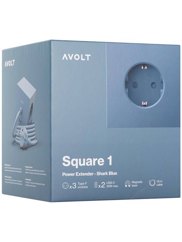 AVOLT Square USB-C 30W 1.8 m - Shark Blue