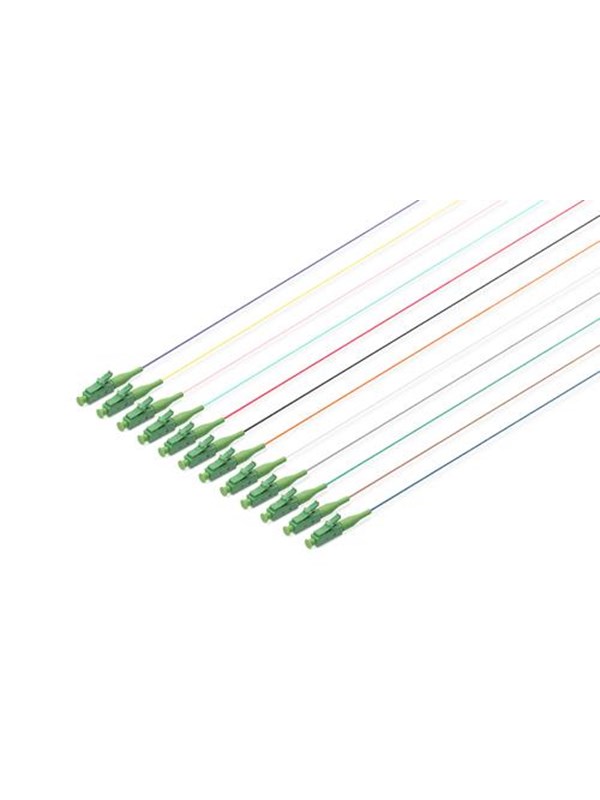 DIGITUS pigtail - 2 m - white violet turquoise black red pink orange grey green yellow brown blue - Svart - 2m