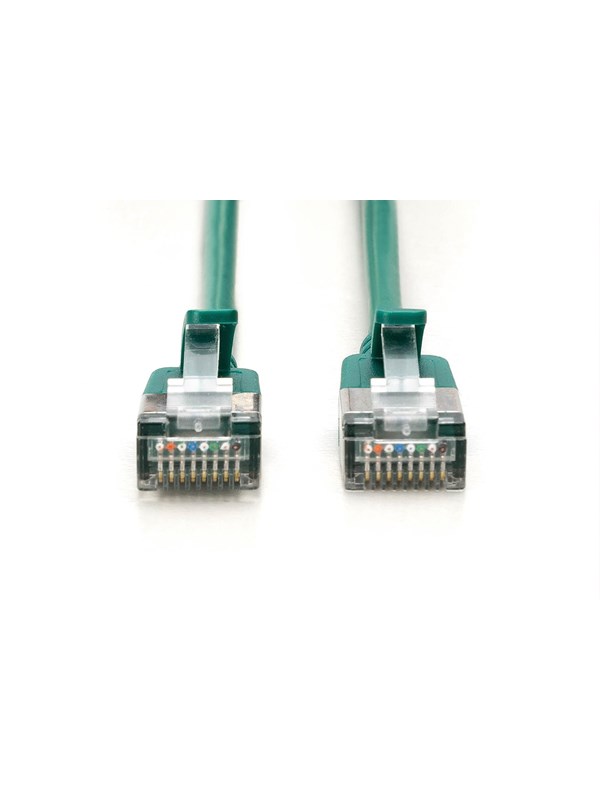 DIGITUS CAT 6A F-FTP Slim Patch Cord - 1m - Grønn - 1meter