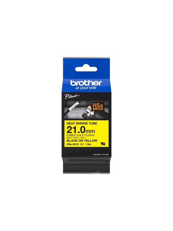 Brother HSE-651E - heat shrink tube tape - 1 cassette(s) - Roll (2.1 cm x 1.5 m)