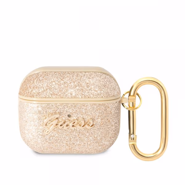 Guess AirPods 3 Deksel Glitter Flakes Gull