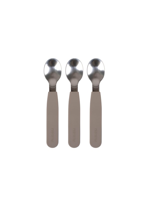 Filibabba Silicone spoons 3-pack - Warm Grey