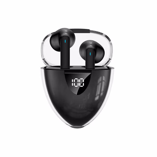 Støyreduserende trådløse ørepropper Bluetooth 5.3 RGB Sort