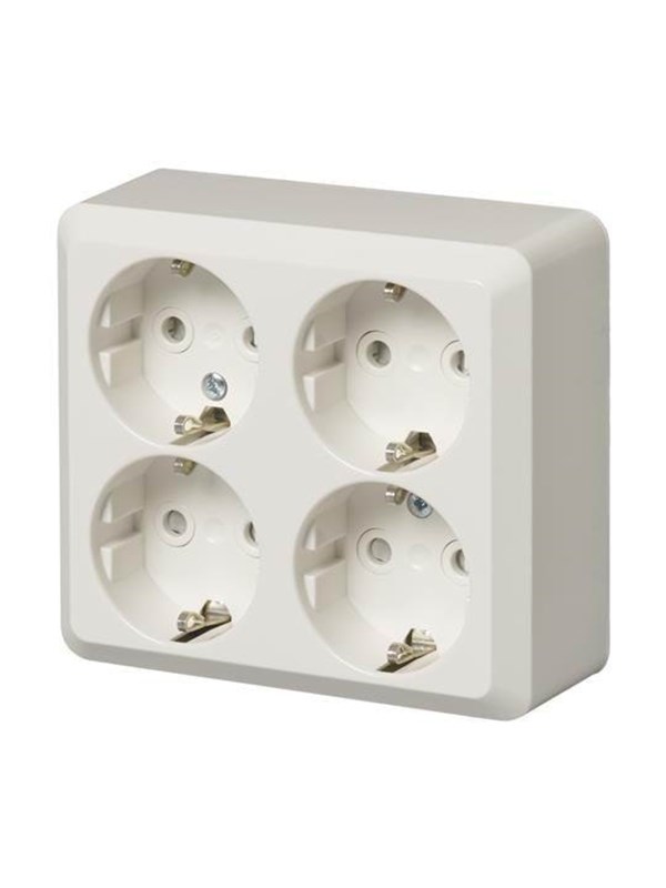 ABB Socket outlet schuko 4-g screwless term