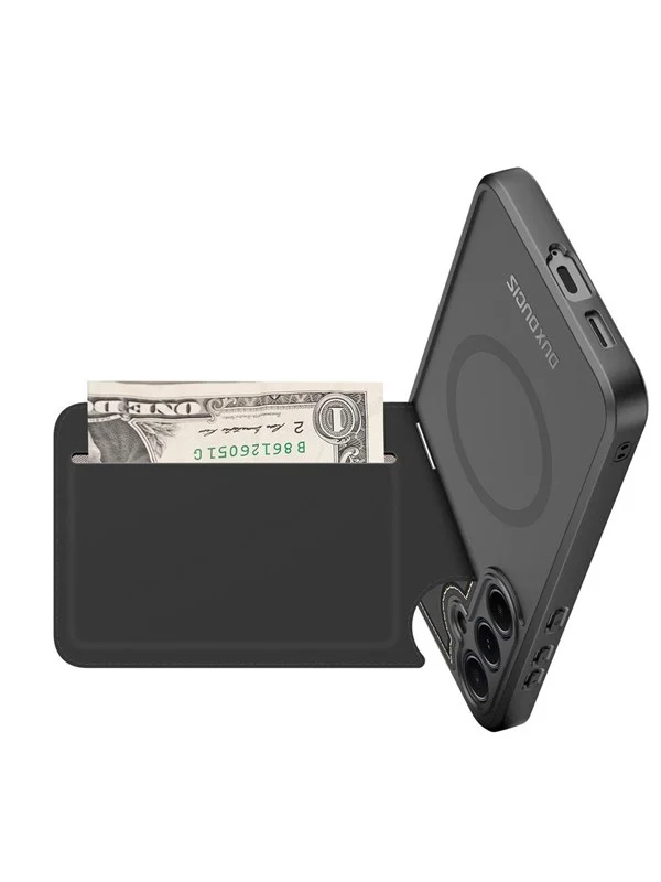 Dux Ducis Rafi II Case for Samsung Galaxy S25 with Stand and Wallet - Black
