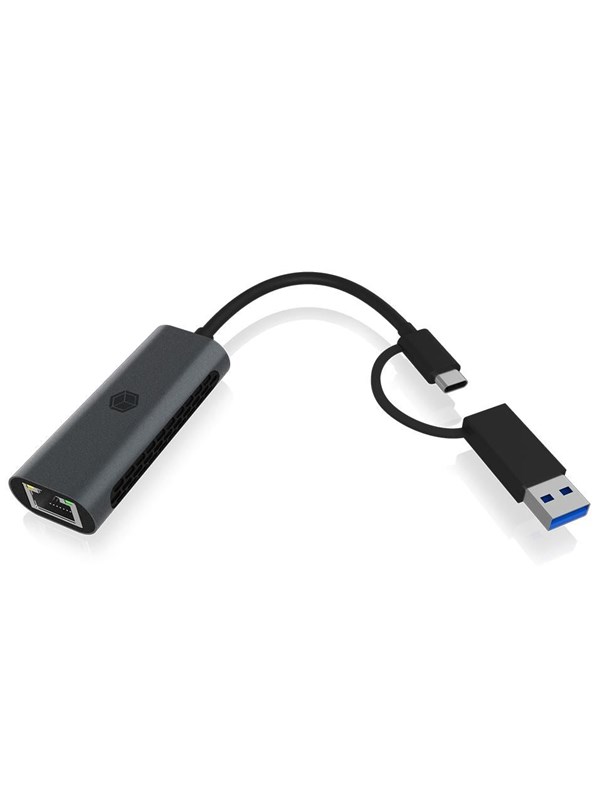 ICY BOX USB Type-A or Type-C 2.5 Gigabit Ethernet LAN adapter