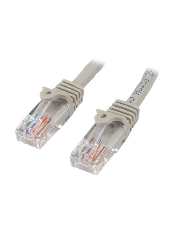 StarTech.com Snagless Cat 5e UTP Patch Cable - patch cable - 15 m - grey - Grå - 15m