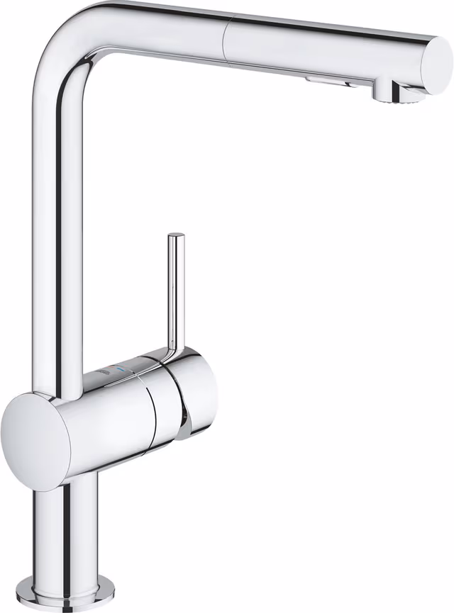 Grohe Minta blandebatteri med L-kran og hånddusj (chrome)
