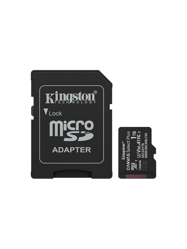 Kingston Canvas Select Plus Gen3 MicroSD/SD - 150MB/s - 1TB