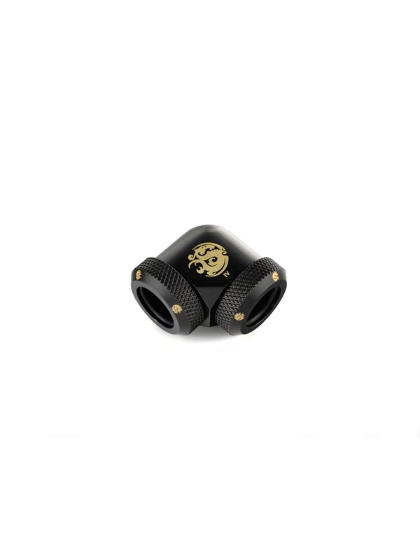 Bitspower Multi-Link Adapter 90-Degree - Carbon Black (Hard Tube)
