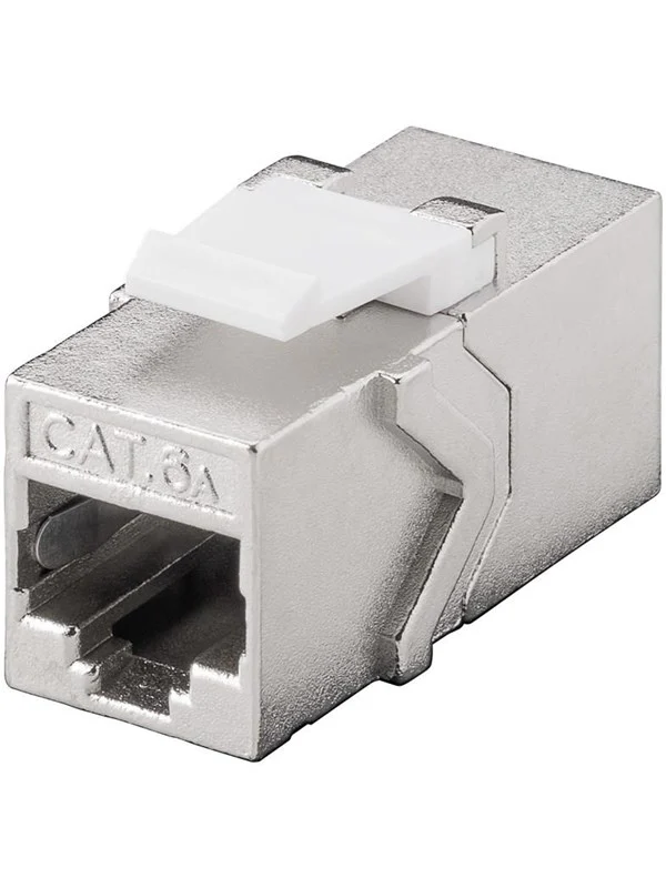 Pro Keystone module RJ45 coupler CAT 6A STP - Sølv