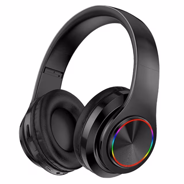 Hifi Trådløs On-Ear Hodesett Bluetooth Hodetelefoner - Svart