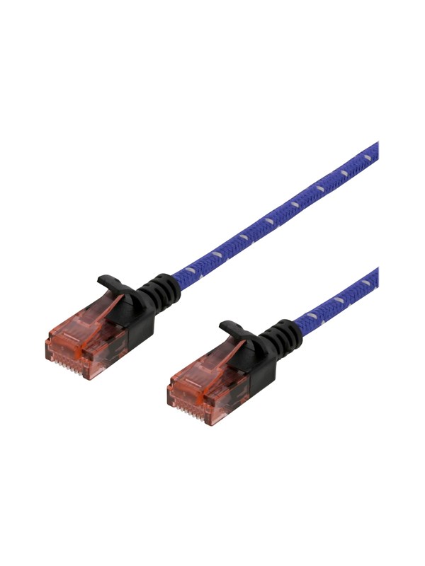 Deltaco patch cable - 1.5 m - blue white - Blå - 1meter