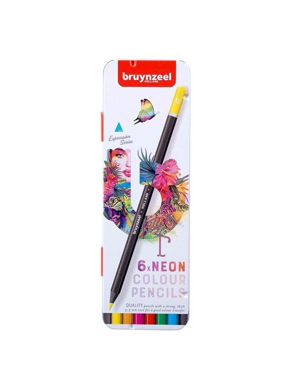 Bruynzeel Expression Colored Pencils Neon Shades Tin 6