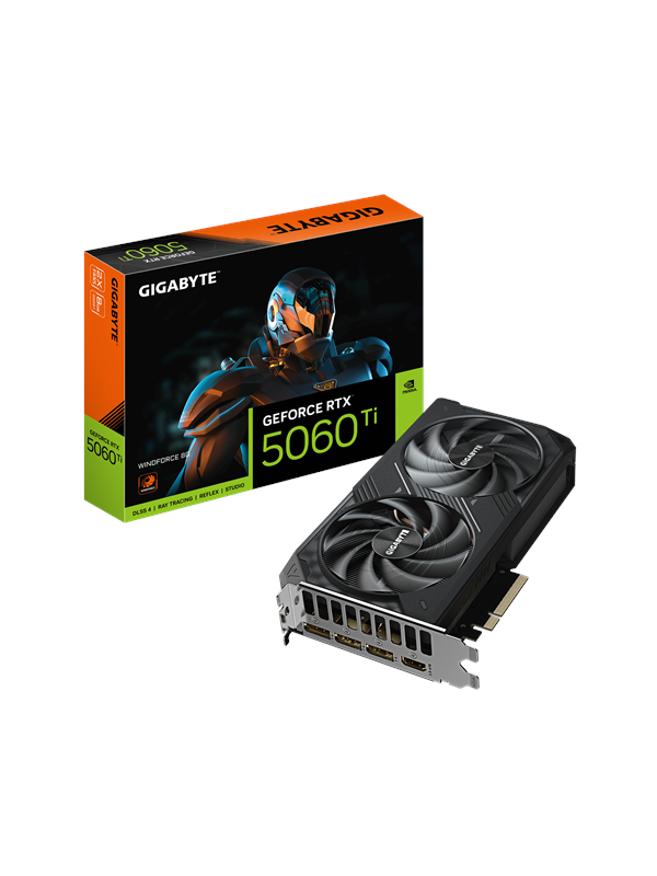 GIGABYTE GeForce RTX 5060 Ti WindForce 2 - 8GB GDDR7 RAM - Grafikkort