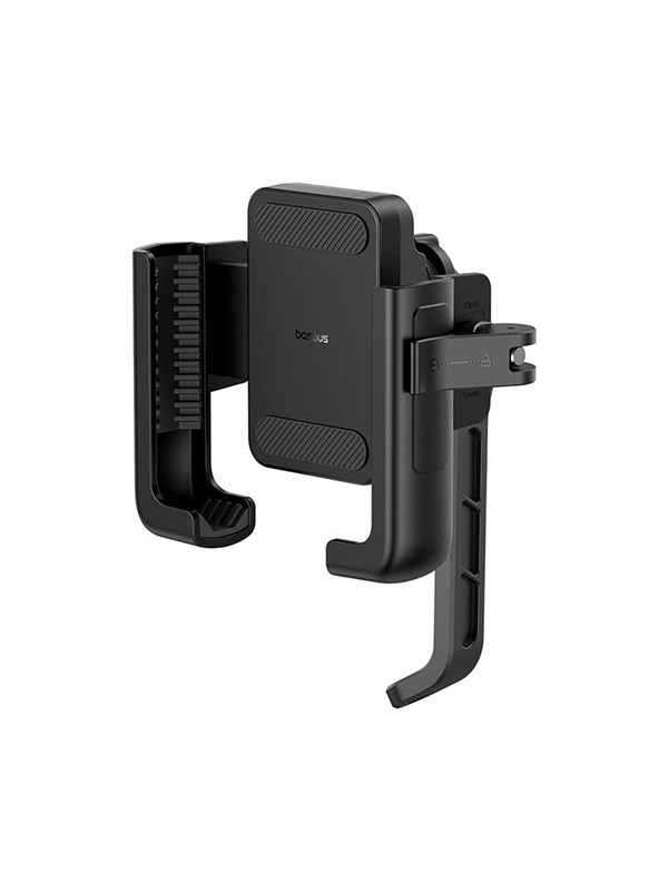 Baseus GoTrip Motorcycle Phone Holder for Mirror with Shock Absorption - Black