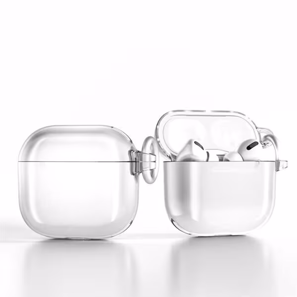 Beskyttelsesetui for AirPods 4 med metallklips og oksidasjonsbeskyttelse - Klar