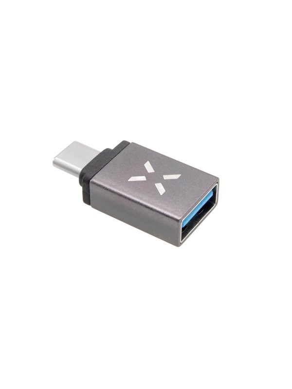 FIXED LINK USB-C Male to USB-A Female adapter Grey