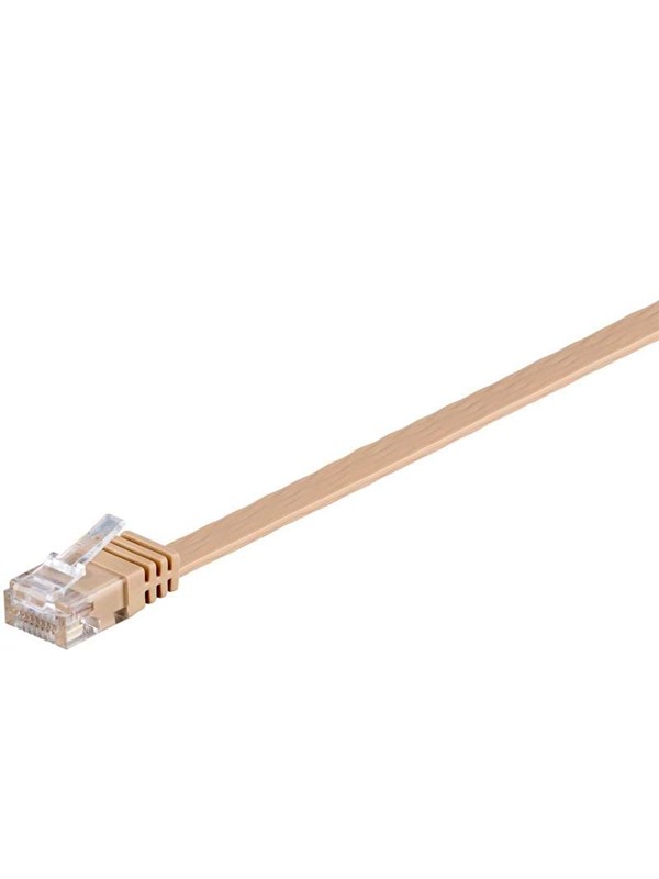Pro LAN CAT 6 UTP Flat - Brown - 0.5m