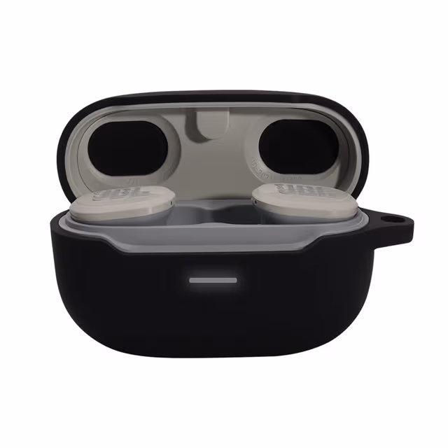 Beskyttende Bluetooth-øretelefonetui med karabinkrok Sort