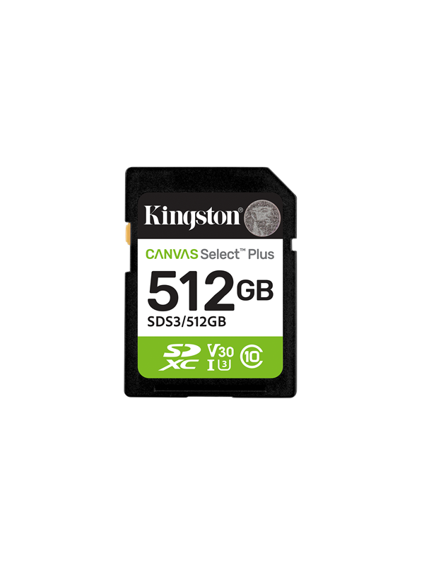 Kingston Canvas Select Plus Gen3 SDXC - 150MB/s - 512GB