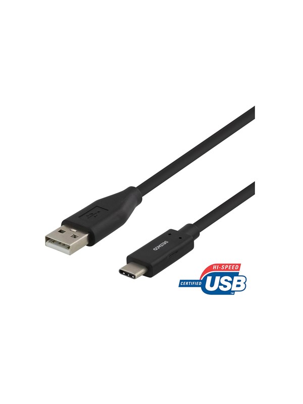 Deltaco USB-C Cable - USB to 24 pin USB-C - 25 cm