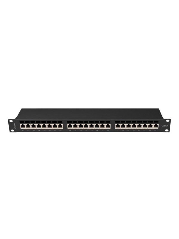 Lanberg PPSA-1024-B 24-Port Patch Panel 1U 19" Cat6A FTP Shielded Black