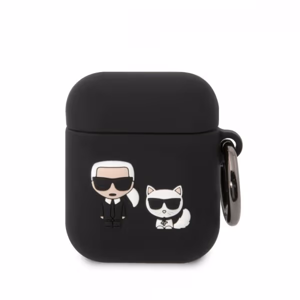 Karl Lagerfeld AirPods 1/2 Deksel 3D Logo Svart