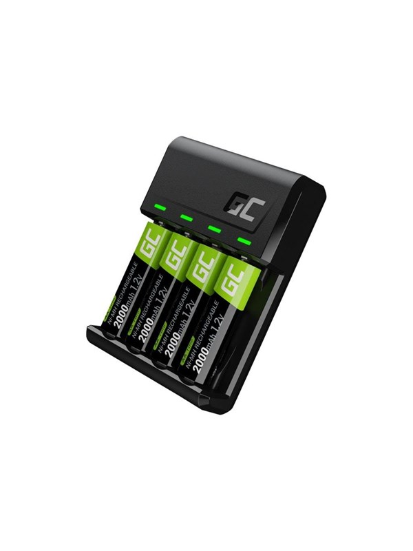 Green Cell VitalCharger USB battery charger - 4 x AA type - NiMH - 0.5 Watt